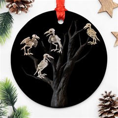 Dead Tree  Round Ornament (two Sides) by Valentinaart