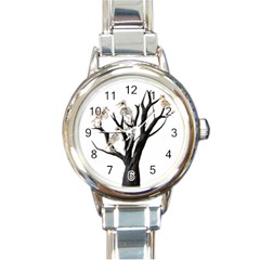 Dead Tree  Round Italian Charm Watch by Valentinaart