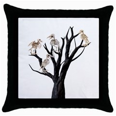 Dead Tree  Throw Pillow Case (black) by Valentinaart