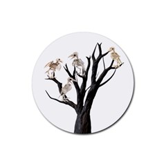 Dead Tree  Rubber Coaster (round)  by Valentinaart