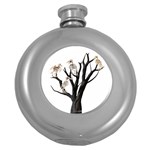 Dead tree  Round Hip Flask (5 oz) Front