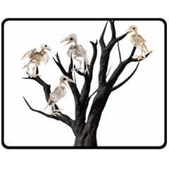 Dead Tree  Fleece Blanket (medium)  by Valentinaart