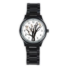 Dead Tree  Stainless Steel Round Watch