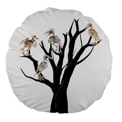 Dead Tree  Large 18  Premium Flano Round Cushions by Valentinaart