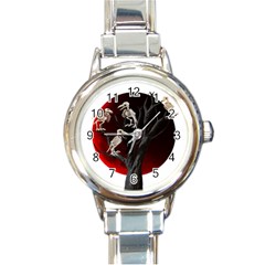 Dead Tree  Round Italian Charm Watch by Valentinaart