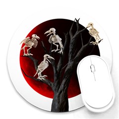 Dead Tree  Round Mousepads by Valentinaart