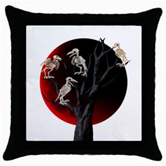 Dead Tree  Throw Pillow Case (black) by Valentinaart