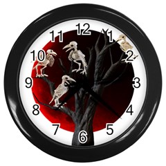 Dead Tree  Wall Clocks (black) by Valentinaart