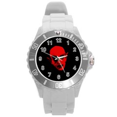 Dracula Round Plastic Sport Watch (l) by Valentinaart