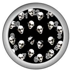 Dracula Wall Clocks (silver)  by Valentinaart