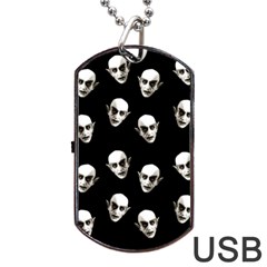 Dracula Dog Tag Usb Flash (one Side) by Valentinaart