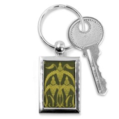 Green Floral Art Nouveau Key Chains (rectangle)  by NouveauDesign