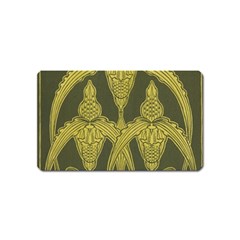 Green Floral Art Nouveau Magnet (name Card) by NouveauDesign