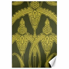 Green Floral Art Nouveau Canvas 20  X 30   by NouveauDesign