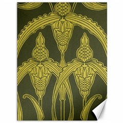 Green Floral Art Nouveau Canvas 36  X 48   by NouveauDesign