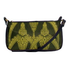 Green Floral Art Nouveau Shoulder Clutch Bags by NouveauDesign