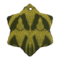 Green Floral Art Nouveau Ornament (snowflake) by NouveauDesign