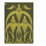 Green floral Art Nouveau Large Garden Flag (Two Sides) Front