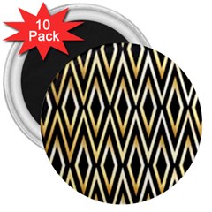 Gold,black,art Deco Pattern 3  Magnets (10 Pack)  by NouveauDesign