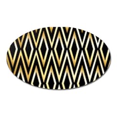 Gold,black,art Deco Pattern Oval Magnet by NouveauDesign