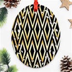 gold,black,art deco pattern Ornament (Oval Filigree) Front