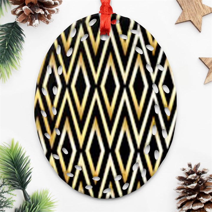 gold,black,art deco pattern Ornament (Oval Filigree)