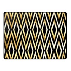 Gold,black,art Deco Pattern Double Sided Fleece Blanket (small)  by NouveauDesign