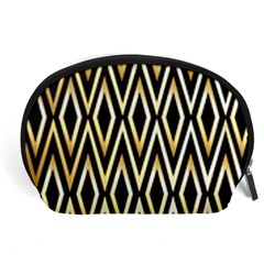 Gold,black,art Deco Pattern Accessory Pouches (large)  by NouveauDesign