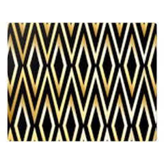 Gold,black,art Deco Pattern Double Sided Flano Blanket (large)  by NouveauDesign