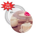 high tea, shabby chic 2.25  Buttons (100 pack)  Front