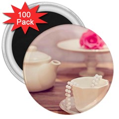 High Tea, Shabby Chic 3  Magnets (100 Pack) by NouveauDesign