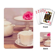 High Tea, Shabby Chic Playing Card by NouveauDesign