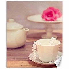 High Tea, Shabby Chic Canvas 8  X 10  by NouveauDesign