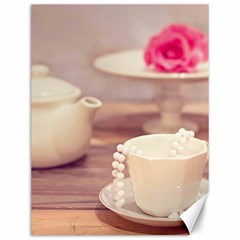 High Tea, Shabby Chic Canvas 12  X 16   by NouveauDesign