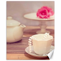 High Tea, Shabby Chic Canvas 16  X 20   by NouveauDesign