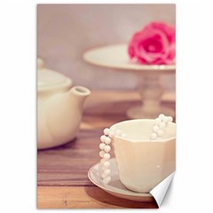 High Tea, Shabby Chic Canvas 20  X 30   by NouveauDesign