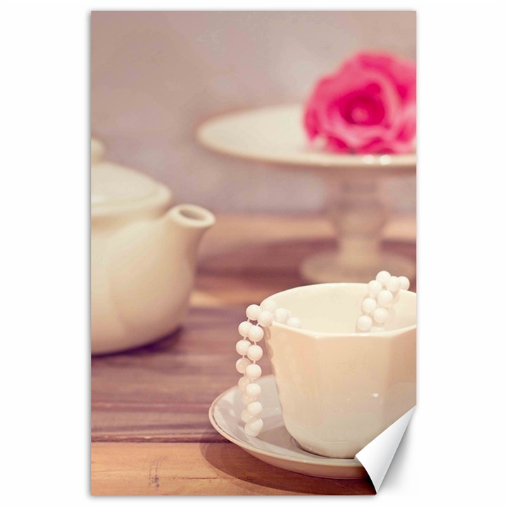 high tea, shabby chic Canvas 24  x 36 