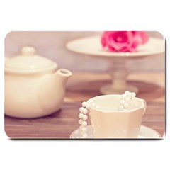 High Tea, Shabby Chic Large Doormat  by NouveauDesign