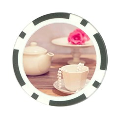 High Tea, Shabby Chic Poker Chip Card Guard by NouveauDesign