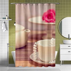 High Tea, Shabby Chic Shower Curtain 48  X 72  (small)  by NouveauDesign