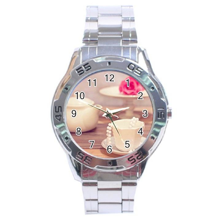 high tea, shabby chic Stainless Steel Analogue Watch