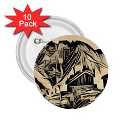 Ink Art 2 25  Buttons (10 Pack)  by NouveauDesign