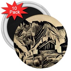 Ink Art 3  Magnets (10 Pack)  by NouveauDesign