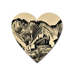 Ink Art Heart Magnet by NouveauDesign