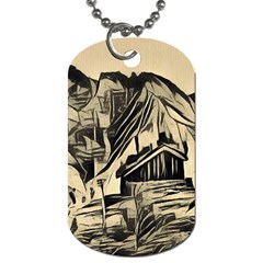 Ink Art Dog Tag (one Side) by NouveauDesign