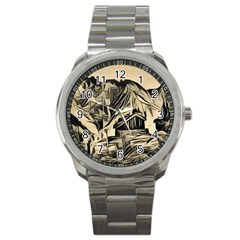 Ink Art Sport Metal Watch by NouveauDesign