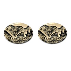 Ink Art Cufflinks (oval) by NouveauDesign