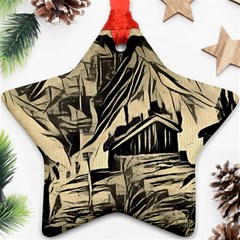 Ink Art Star Ornament (two Sides) by NouveauDesign