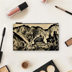 Ink Art Cosmetic Bag (small)  by NouveauDesign