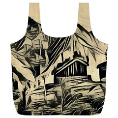 Ink Art Full Print Recycle Bags (l)  by NouveauDesign